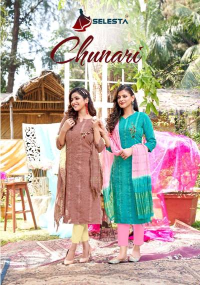 Chunari By Selesta Designer Kurti With Dupatta Collection